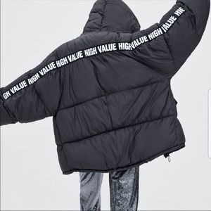 Zara oversized puffer jacket